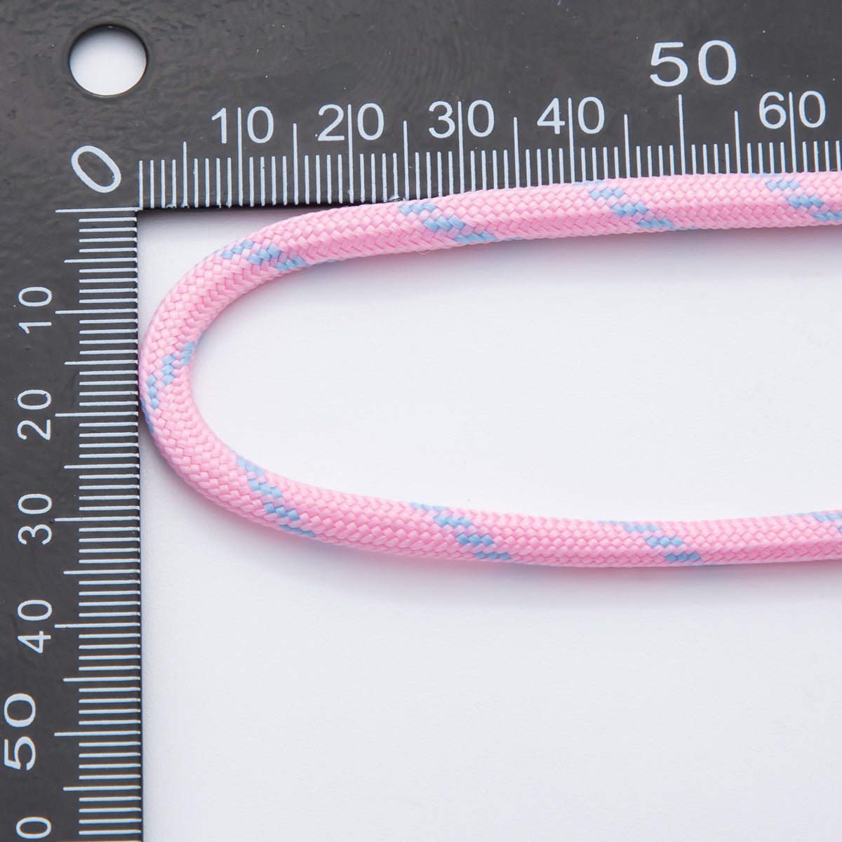 5mm Bay Pink Baby Blue Cord by Yard Unfinished Paracord for Necklace Bracelet Finding | Roll - 1725 - DLUXCA