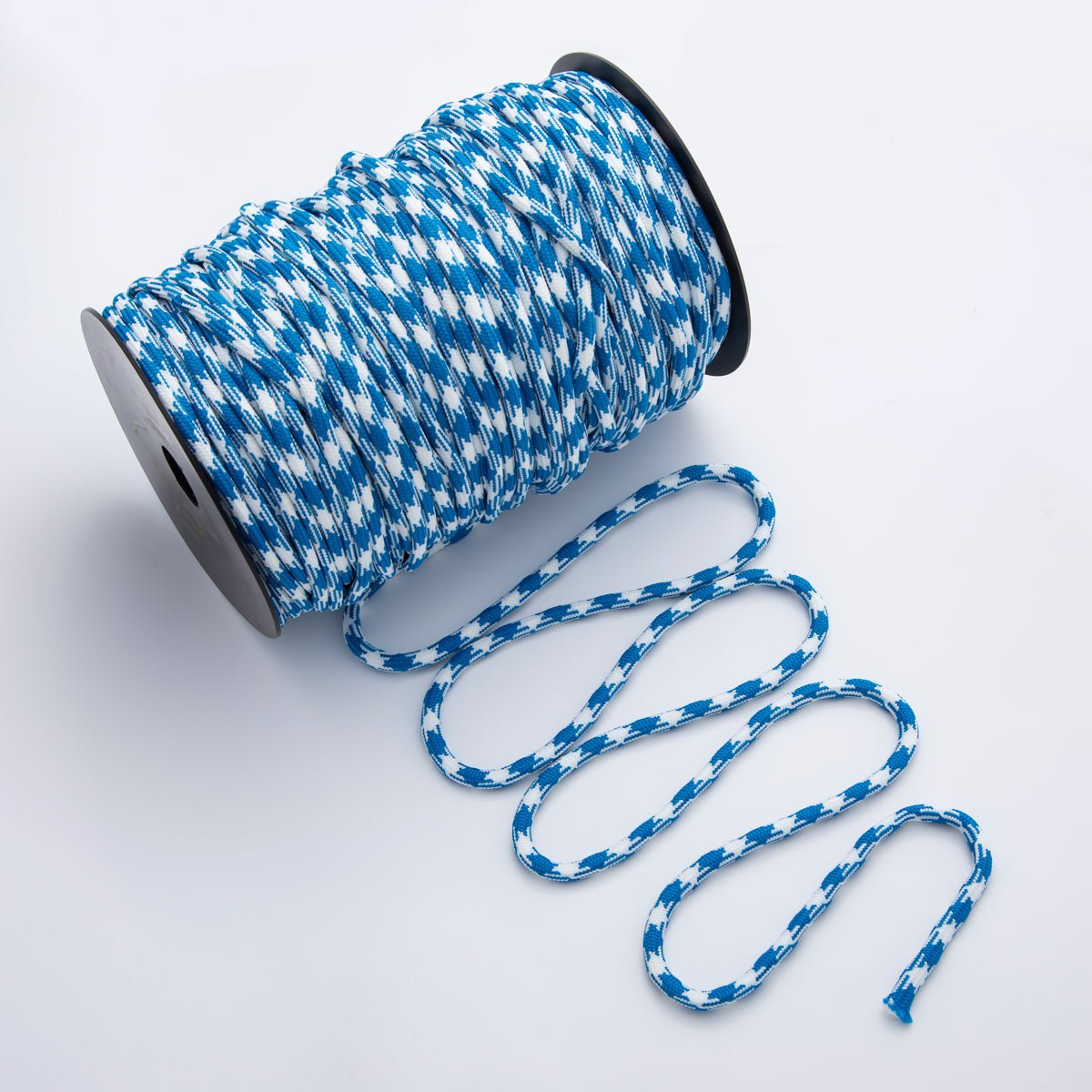 5mm Blue White Cord by Yard Unfinished Paracord for Necklace Bracelet Finding | Roll - 1727 - DLUXCA