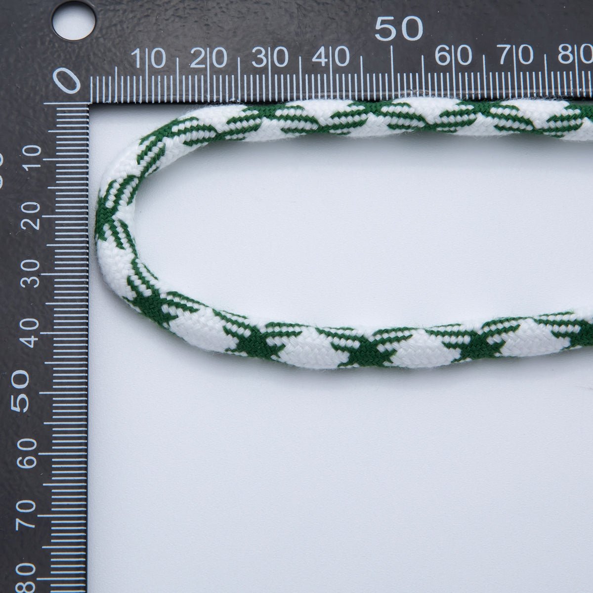 5mm Dark Green - White Braided Summer Sport Cord Necklace Bracelet Finding by Yard | Roll - 1635 - DLUXCA