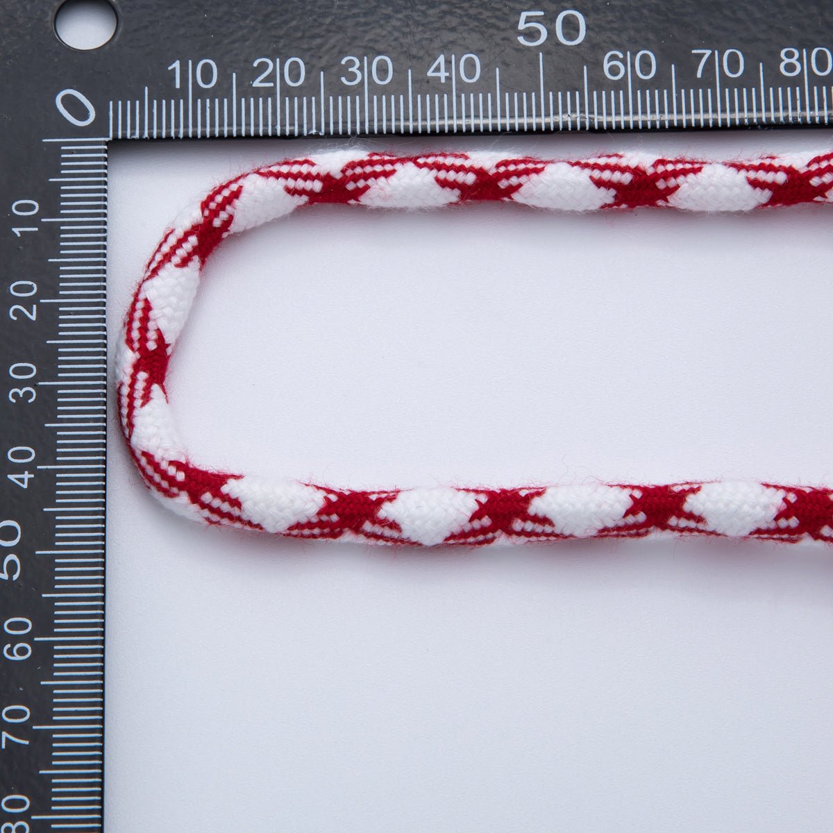5mm Dark Red - White Braided Summer Sport Cord Necklace Bracelet Finding by Yard | Roll - 1626 - DLUXCA