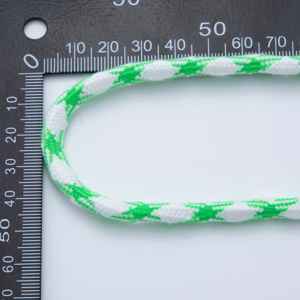 5mm Green - White Braided Summer Sport Cord Necklace Bracelet Finding by Yard | Roll - 1631 - DLUXCA