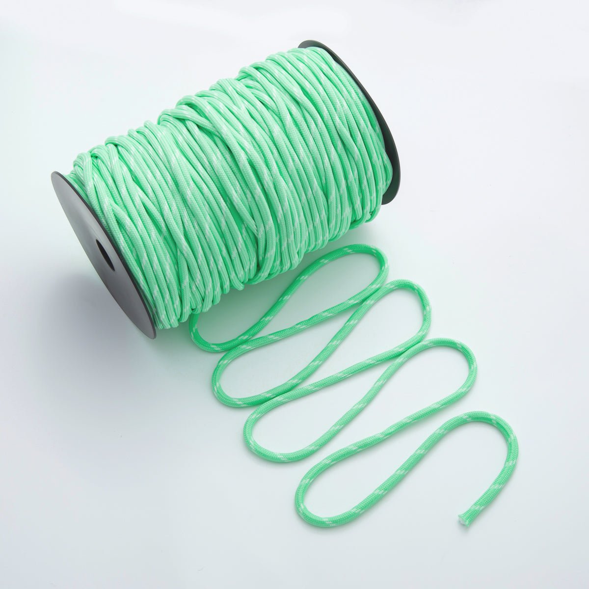 5mm Light neon Green Cord by Yard Unfinished Paracord for Necklace Bracelet Finding | Roll - 1732 - DLUXCA