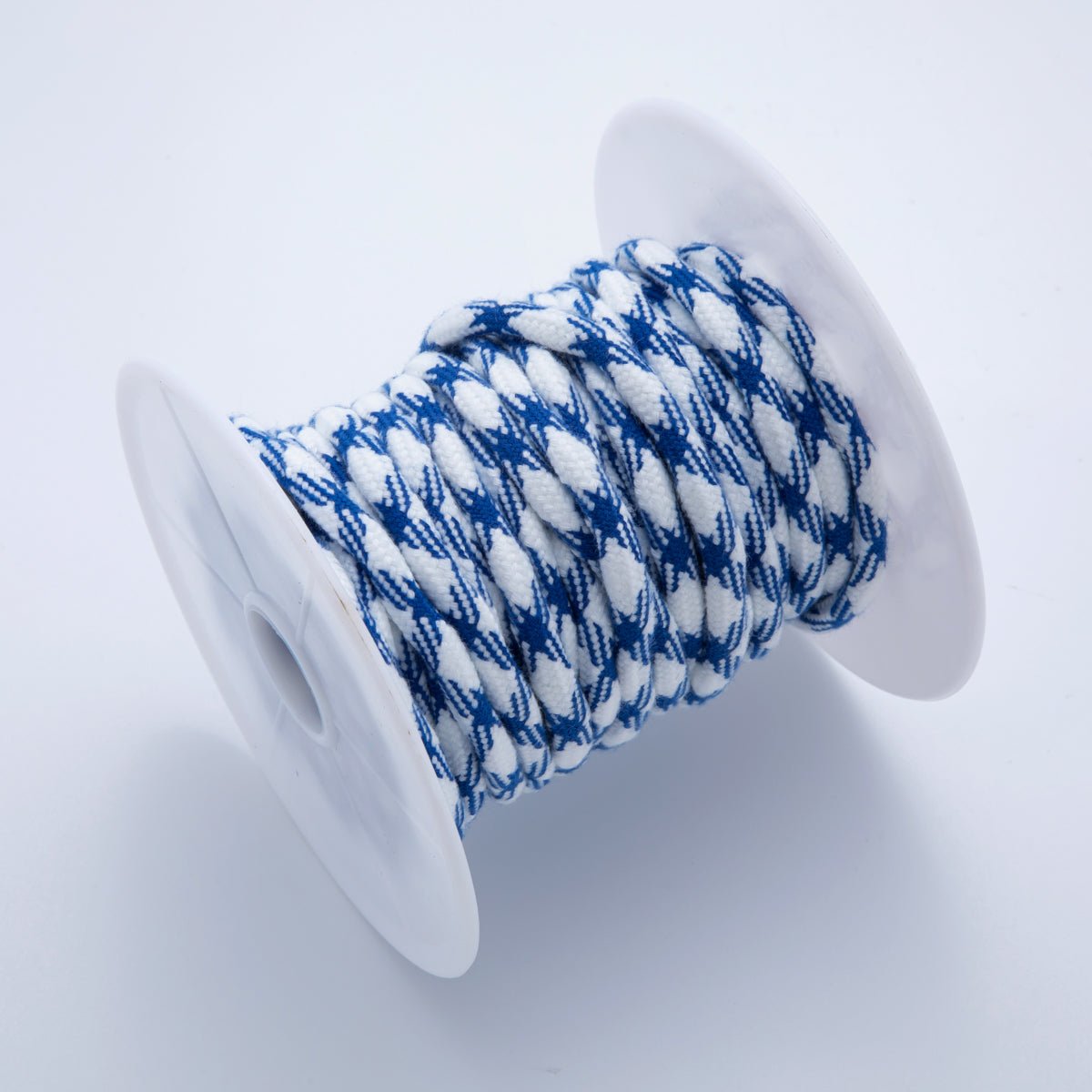 5mm Navy Blue - White Braided Summer Sport Cord Necklace Bracelet Finding by Yard | Roll - 1627 - DLUXCA