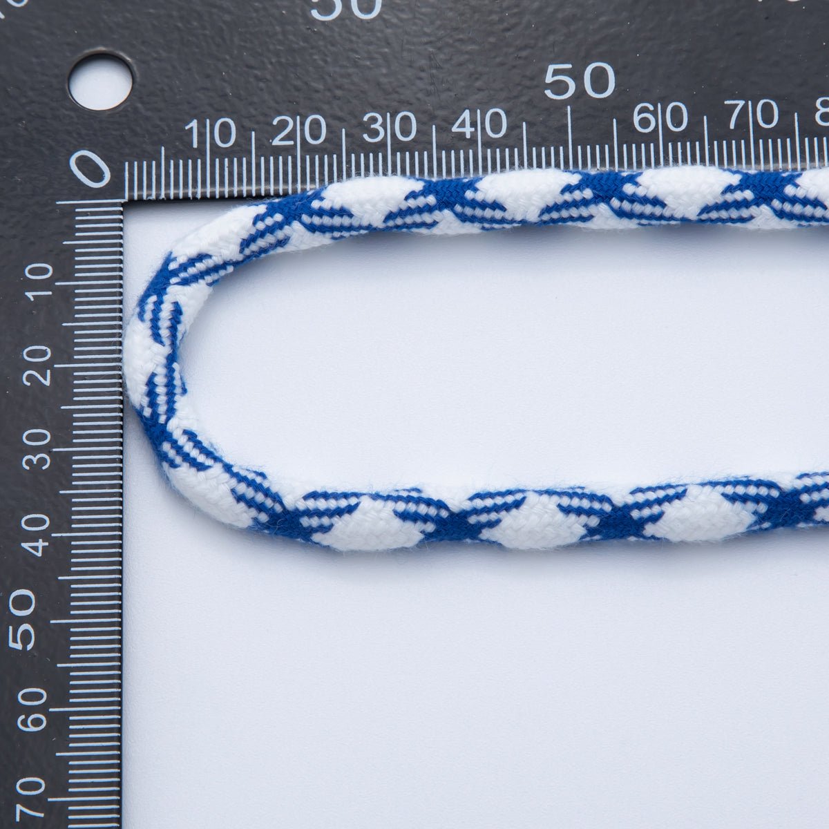 5mm Navy Blue - White Braided Summer Sport Cord Necklace Bracelet Finding by Yard | Roll - 1627 - DLUXCA