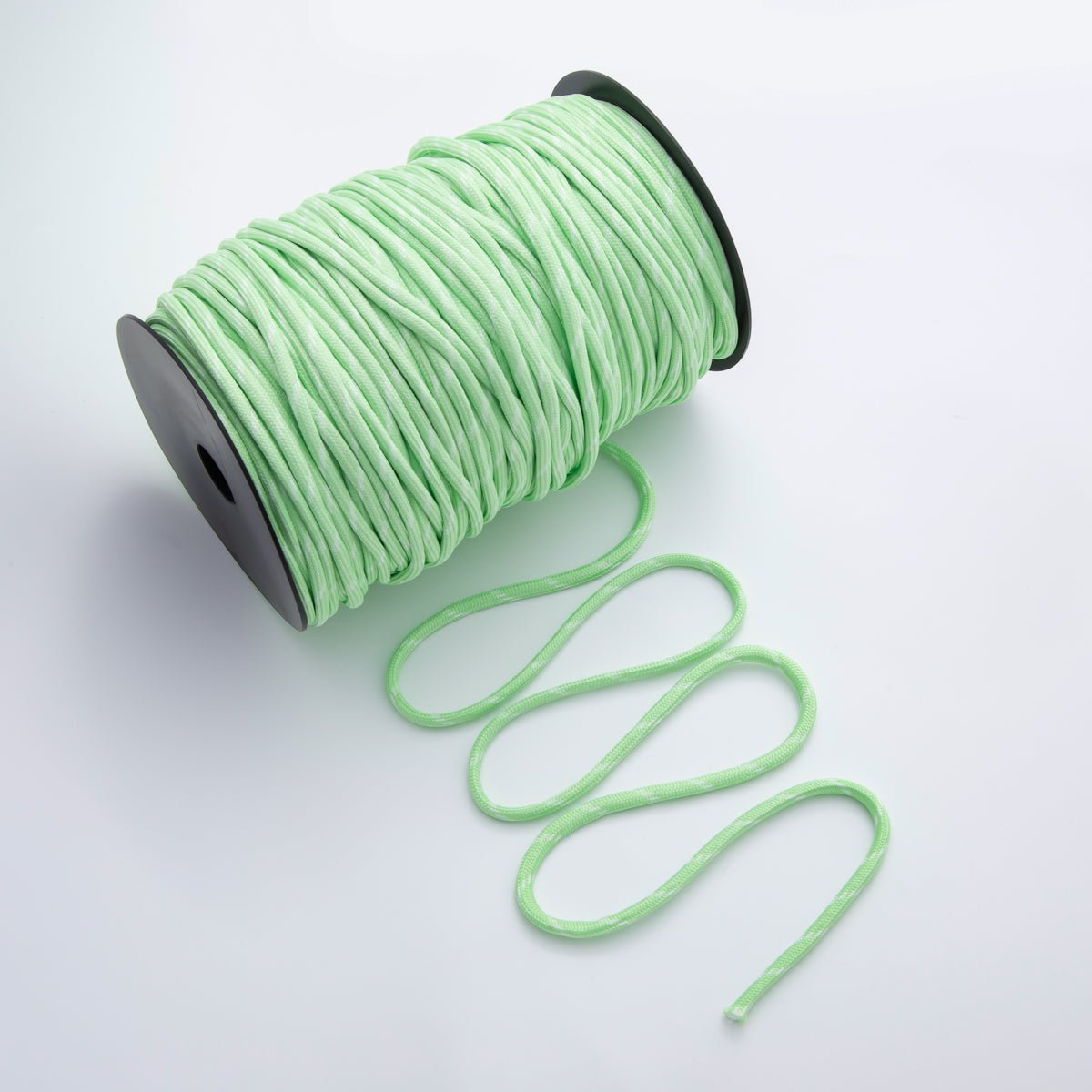 5mm Neon Light Green Cord by Yard Unfinished Paracord for Necklace Bracelet Finding | Roll - 1721 - DLUXCA