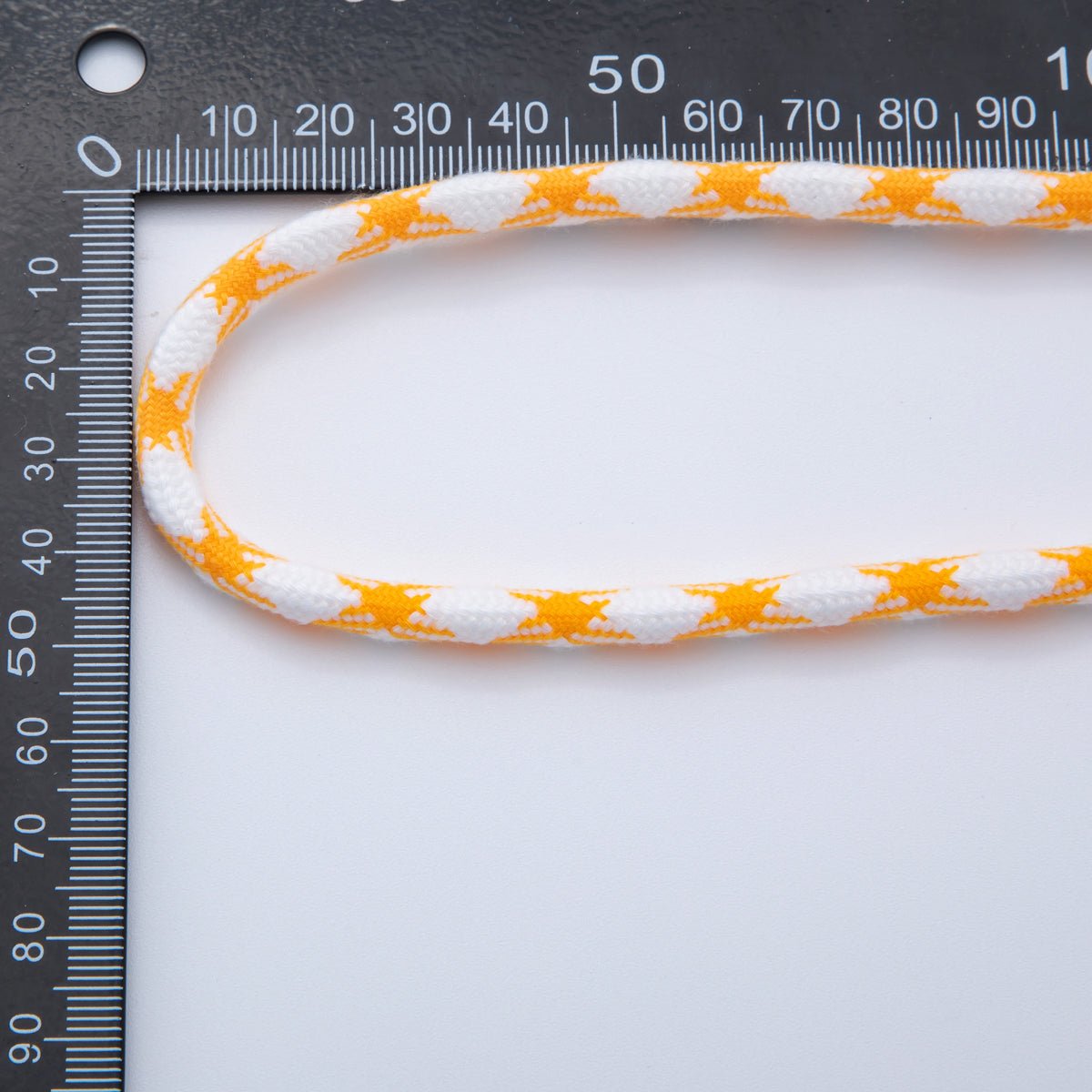 5mm Orange - White Braided Summer Sport Cord Necklace Bracelet Finding by Yard | Roll - 1637 - DLUXCA