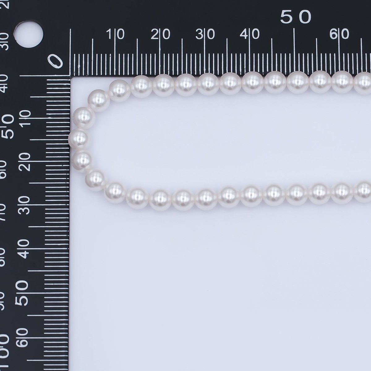 5mm White, Light Pink Round Shell Pearl Strand | WA - 2988 WA - 2994 - DLUXCA