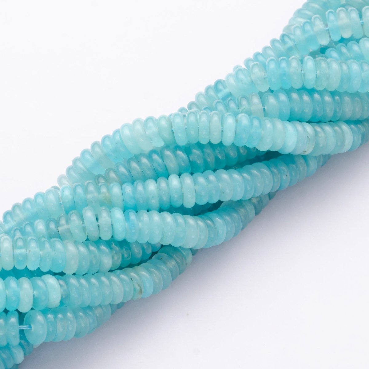 6mm Flat Round Natural Gemstone Strand | WA - 3118 ~ WA - 3127 - DLUXCA