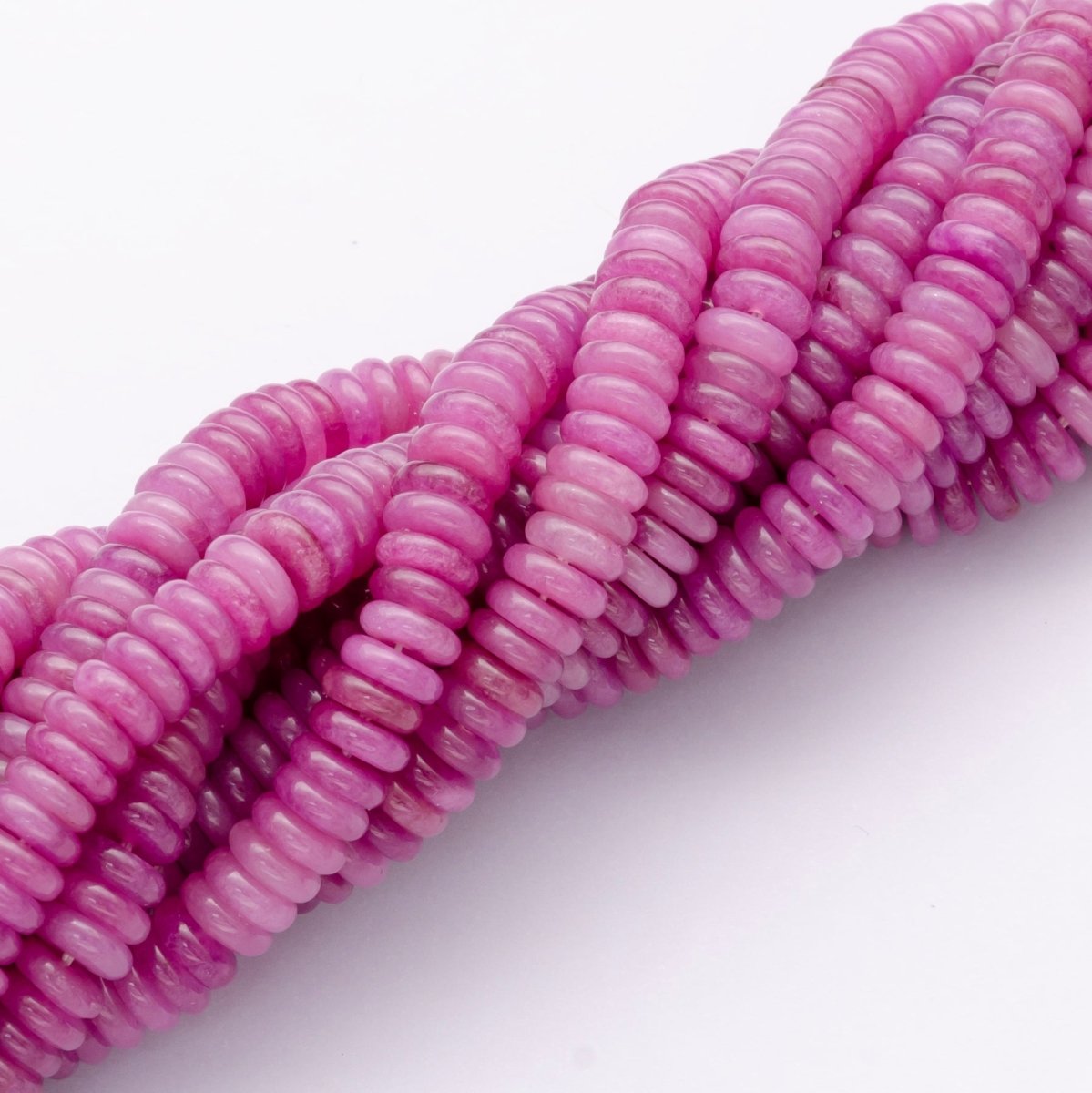 6mm Flat Round Natural Gemstone Strand | WA - 3118 ~ WA - 3127 - DLUXCA