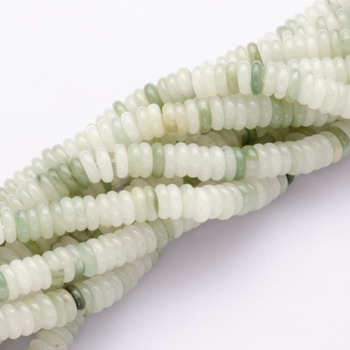 6mm Flat Round Natural Gemstone Strand | WA - 3118 ~ WA - 3127 - DLUXCA
