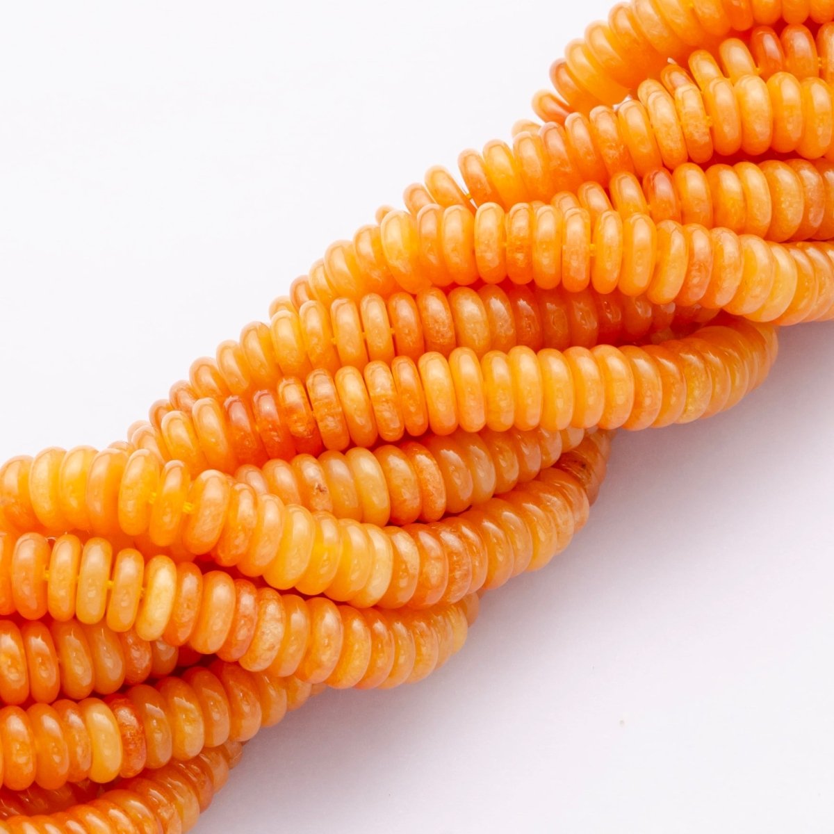 6mm Flat Round Natural Gemstone Strand | WA - 3118 ~ WA - 3127 - DLUXCA