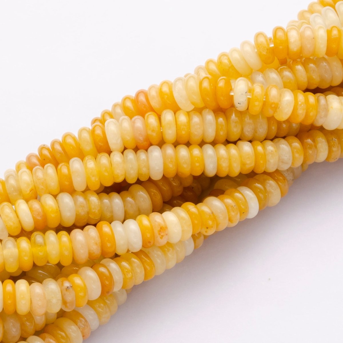 6mm Flat Round Natural Gemstone Strand | WA - 3118 ~ WA - 3127 - DLUXCA