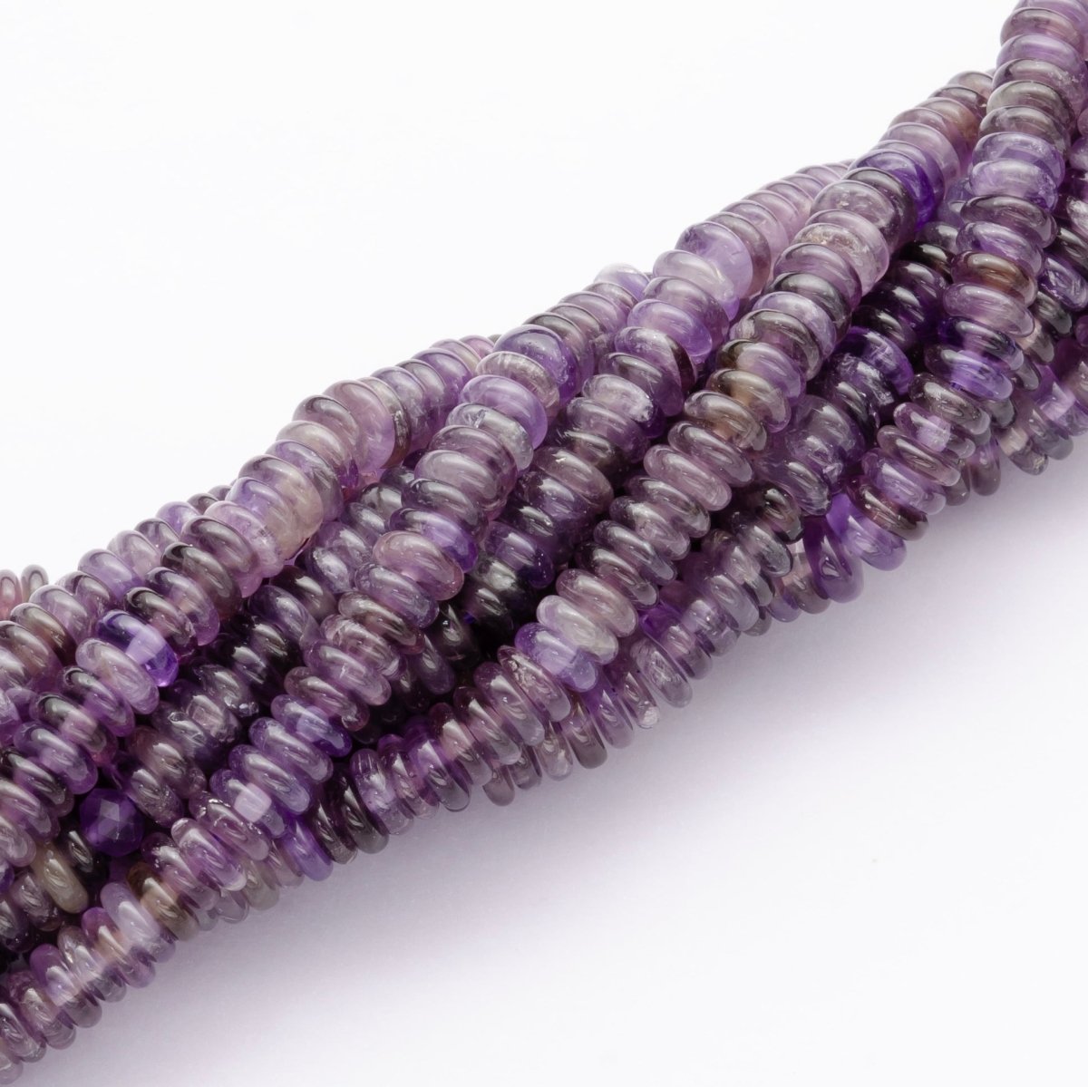6mm Flat Round Natural Gemstone Strand | WA - 3118 ~ WA - 3127 - DLUXCA