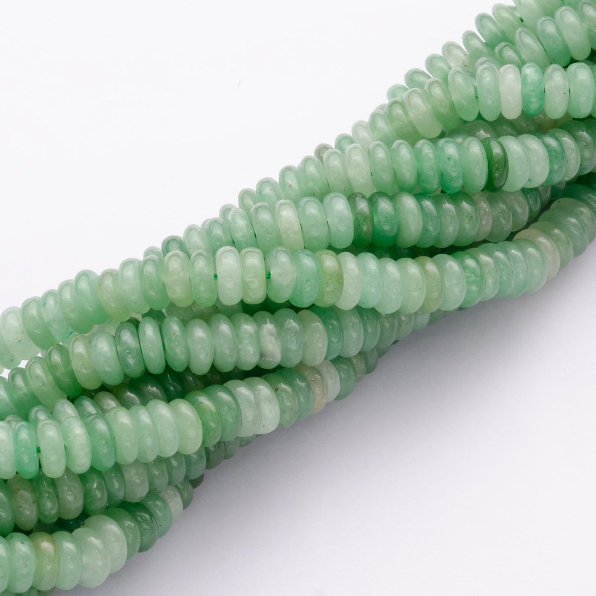 6mm Flat Round Natural Gemstone Strand | WA - 3118 ~ WA - 3127 - DLUXCA