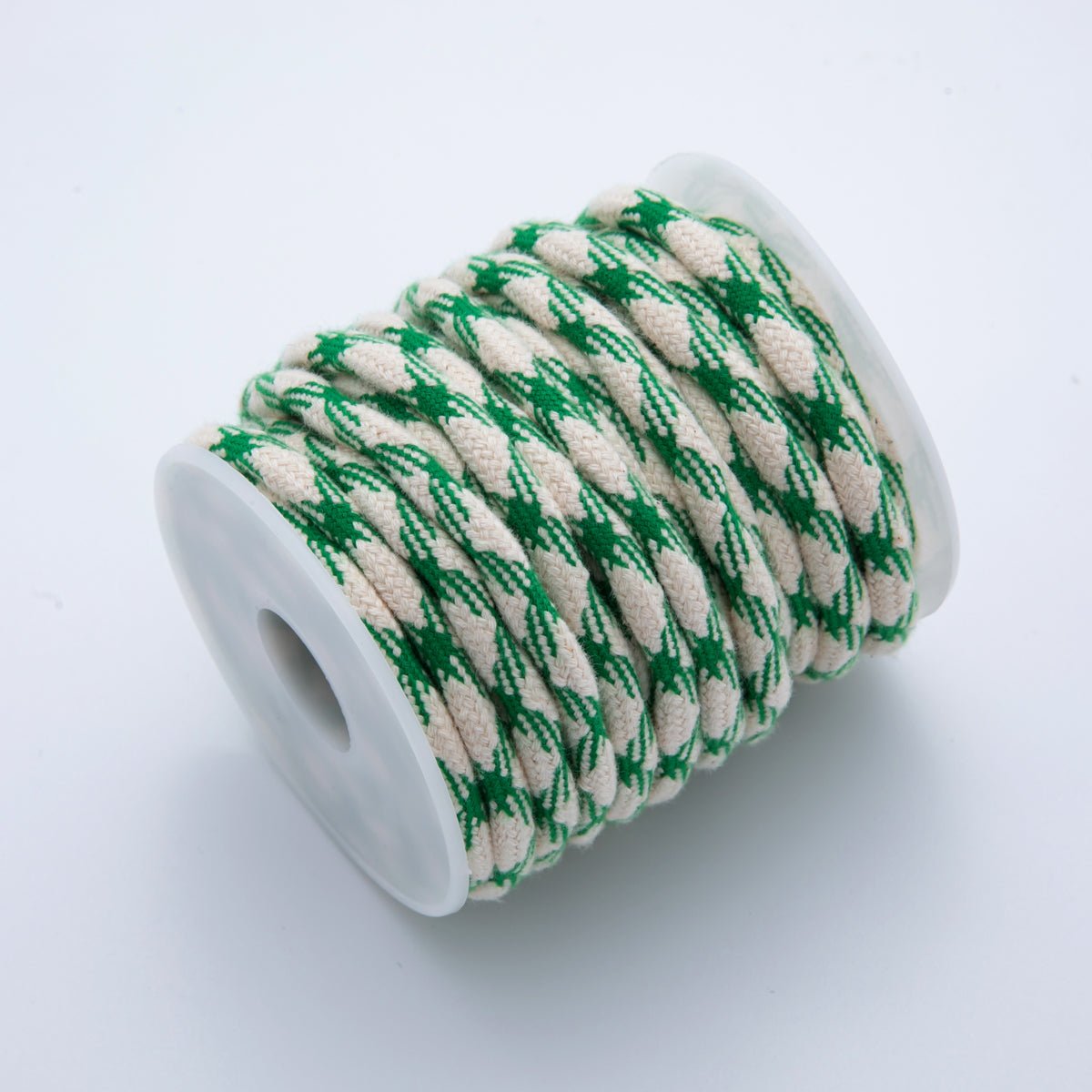 6mm Green - Beige Braided Summer Sport Cord Necklace Bracelet Finding by Yard | Roll - 1644 - DLUXCA