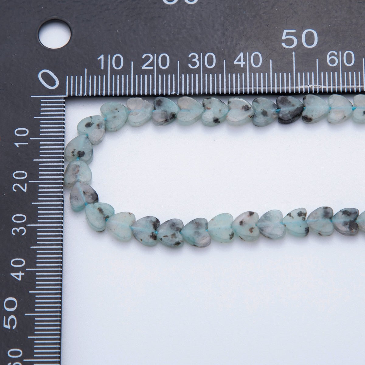 6mm Natural Gemstone Heart Bead Strand Finding | WA - 3206 - DLUXCA