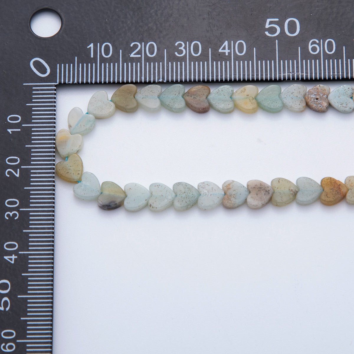 6mm Natural Gemstone Heart Bead Strand Finding | WA - 3206 - DLUXCA