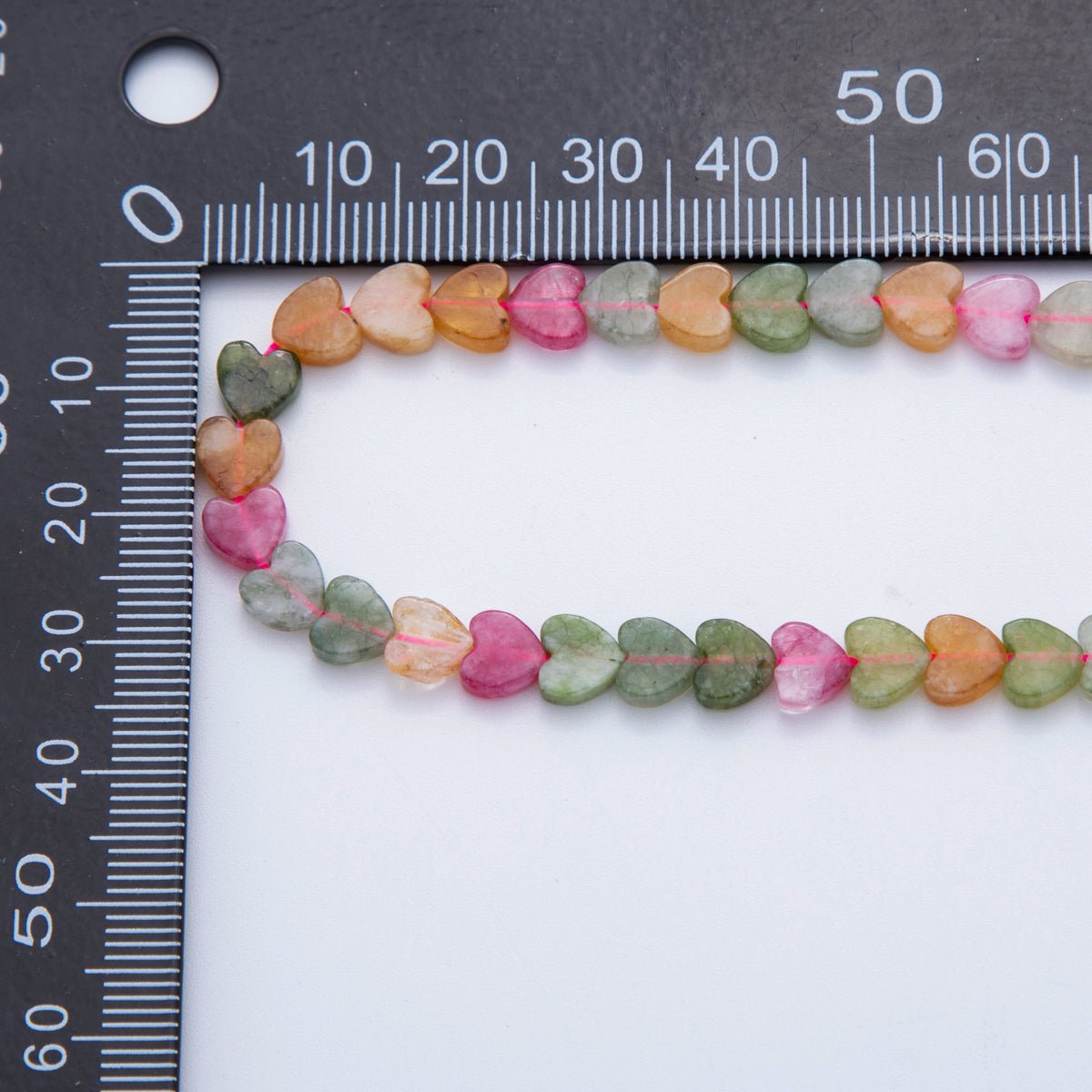 6mm Natural Gemstone Heart Bead Strand Finding | WA - 3206 - DLUXCA
