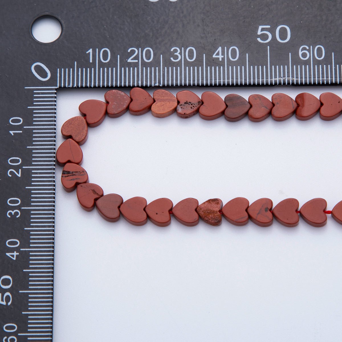 6mm Natural Gemstone Heart Bead Strand Finding | WA - 3206 - DLUXCA