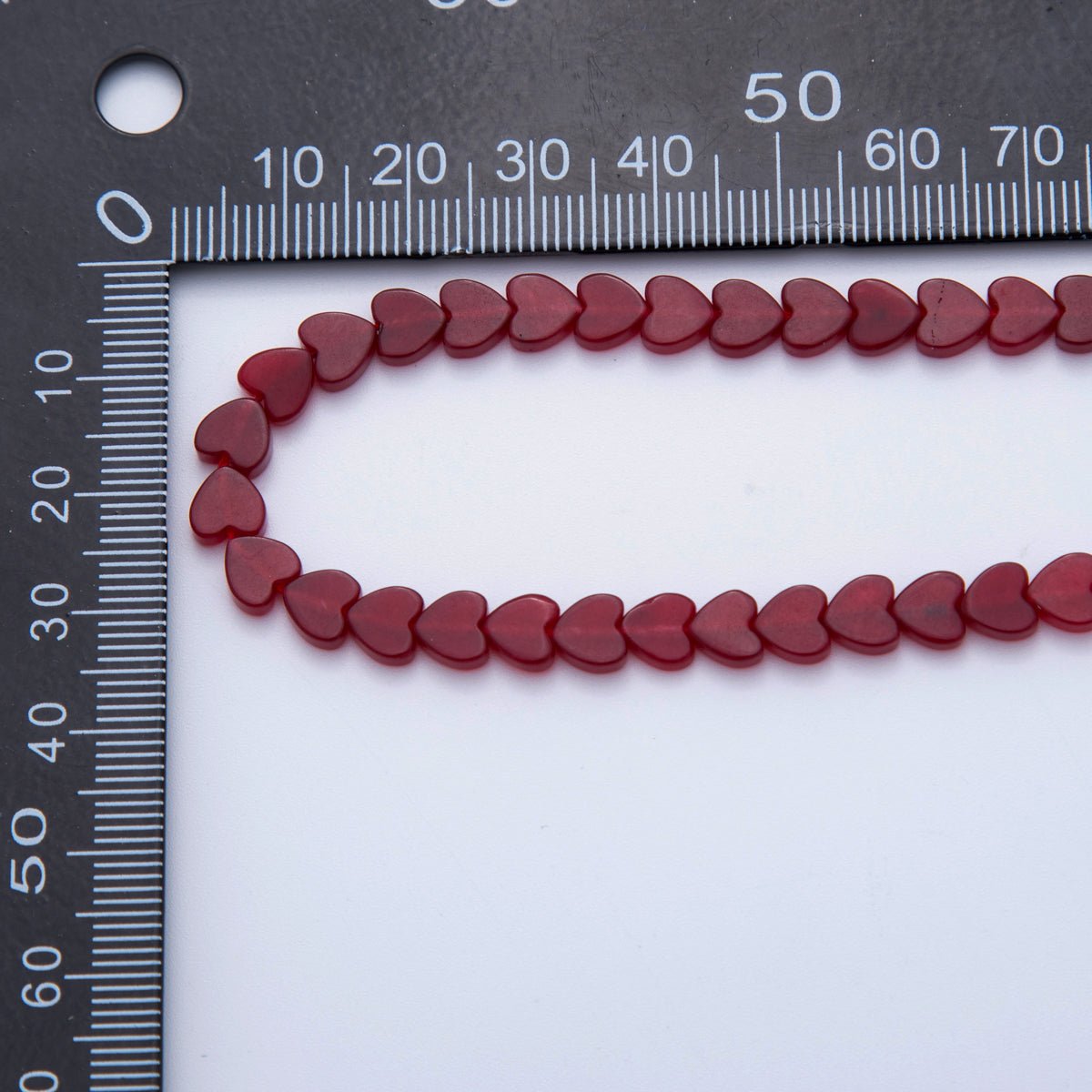 6mm Natural Gemstone Heart Bead Strand Finding | WA - 3206 - DLUXCA