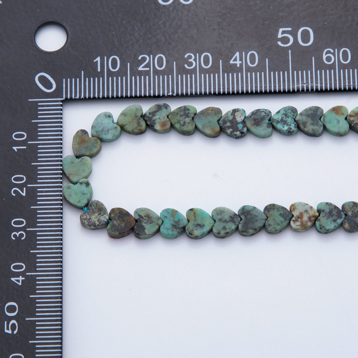 6mm Natural Gemstone Heart Bead Strand Finding | WA - 3206 - DLUXCA