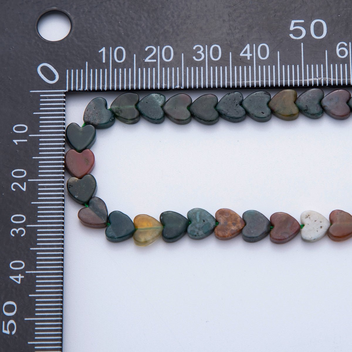 6mm Natural Gemstone Heart Bead Strand Finding | WA - 3206 - DLUXCA