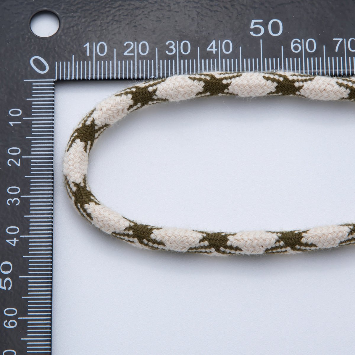 6mm Olive Green - Beige Braided Summer Sport Cord Necklace Bracelet Finding by Yard | Roll - 1643 - DLUXCA