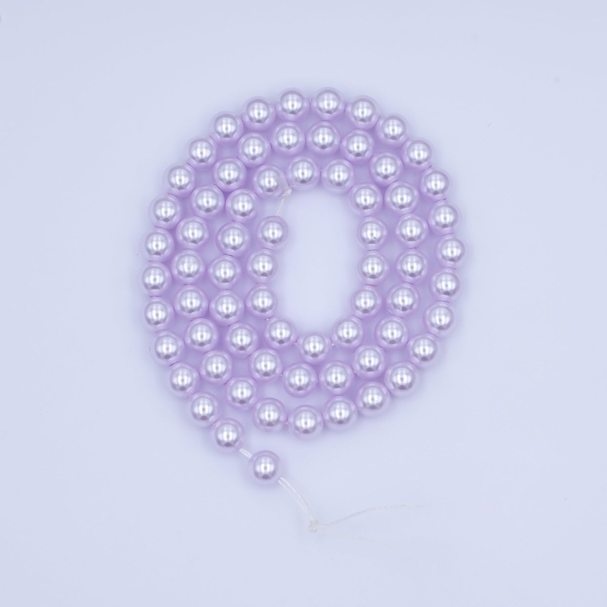 6mm Round White, Purple, Pink Shell Pearl Strand | WA - 2989 - WA - 3014 - DLUXCA