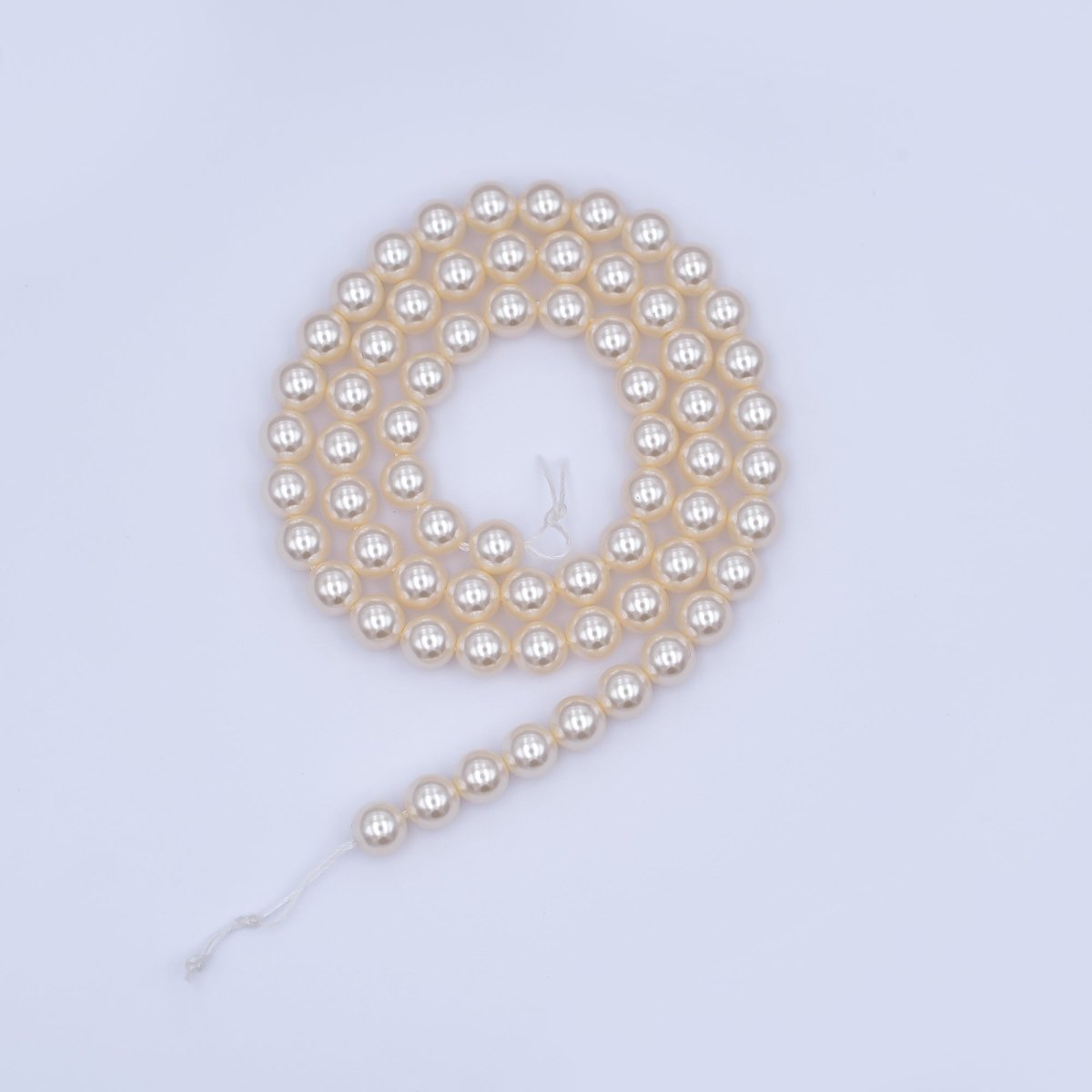 6mm Round White, Purple, Pink Shell Pearl Strand | WA - 2989 - WA - 3014 - DLUXCA