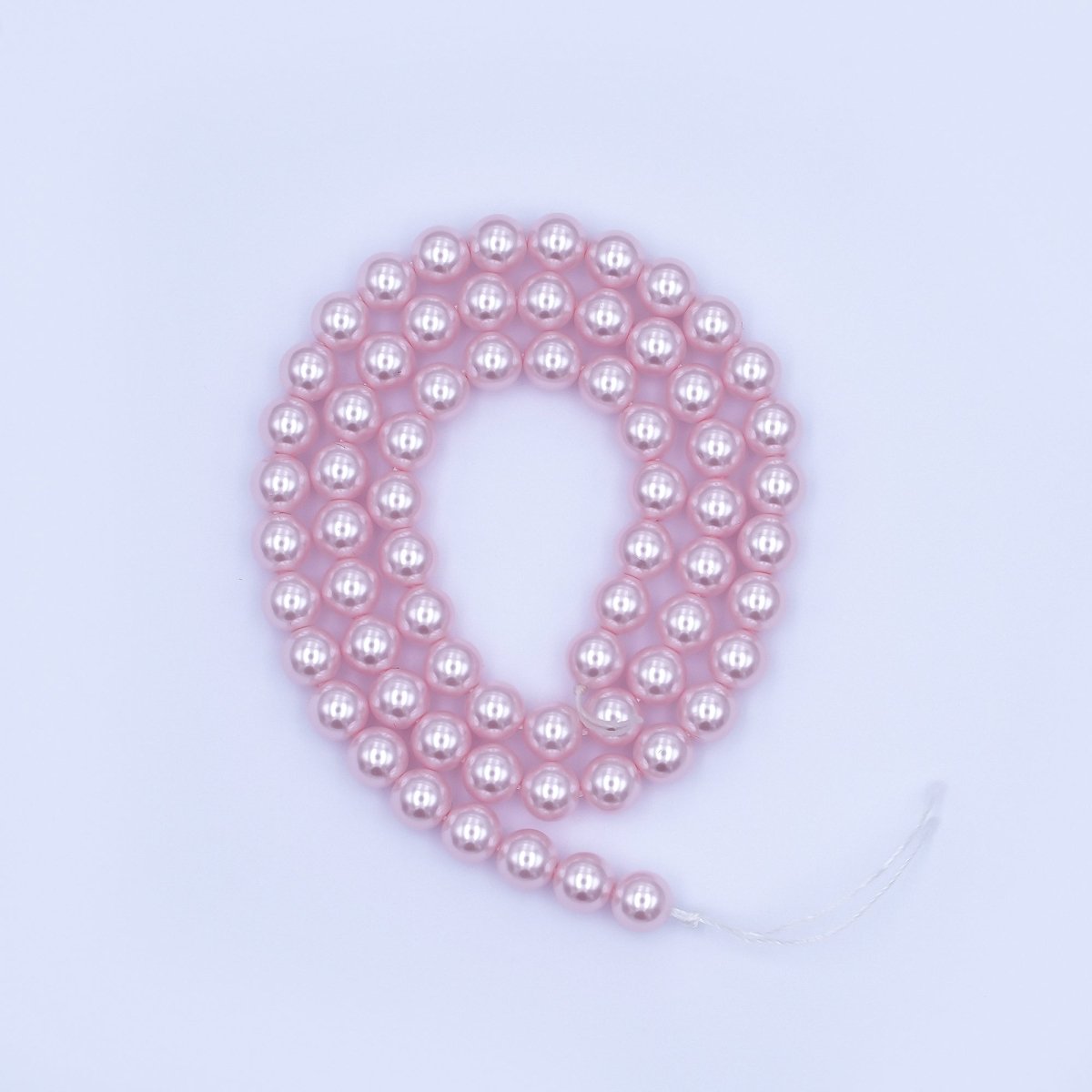 6mm Round White, Purple, Pink Shell Pearl Strand | WA - 2989 - WA - 3014 - DLUXCA