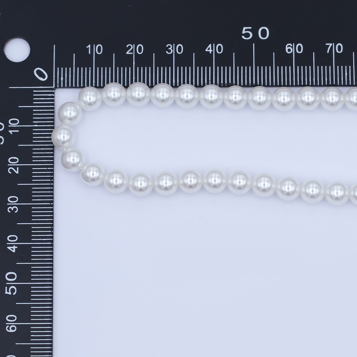 6mm Round White, Purple, Pink Shell Pearl Strand | WA - 2989 - WA - 3014 - DLUXCA