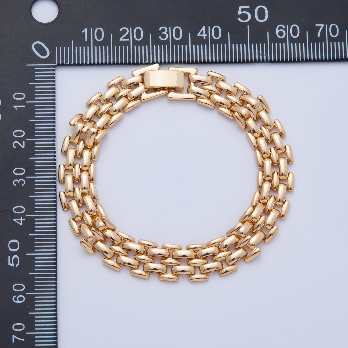 18K Gold Filled Minimalist Panther Chain Bracelet | WA-3947