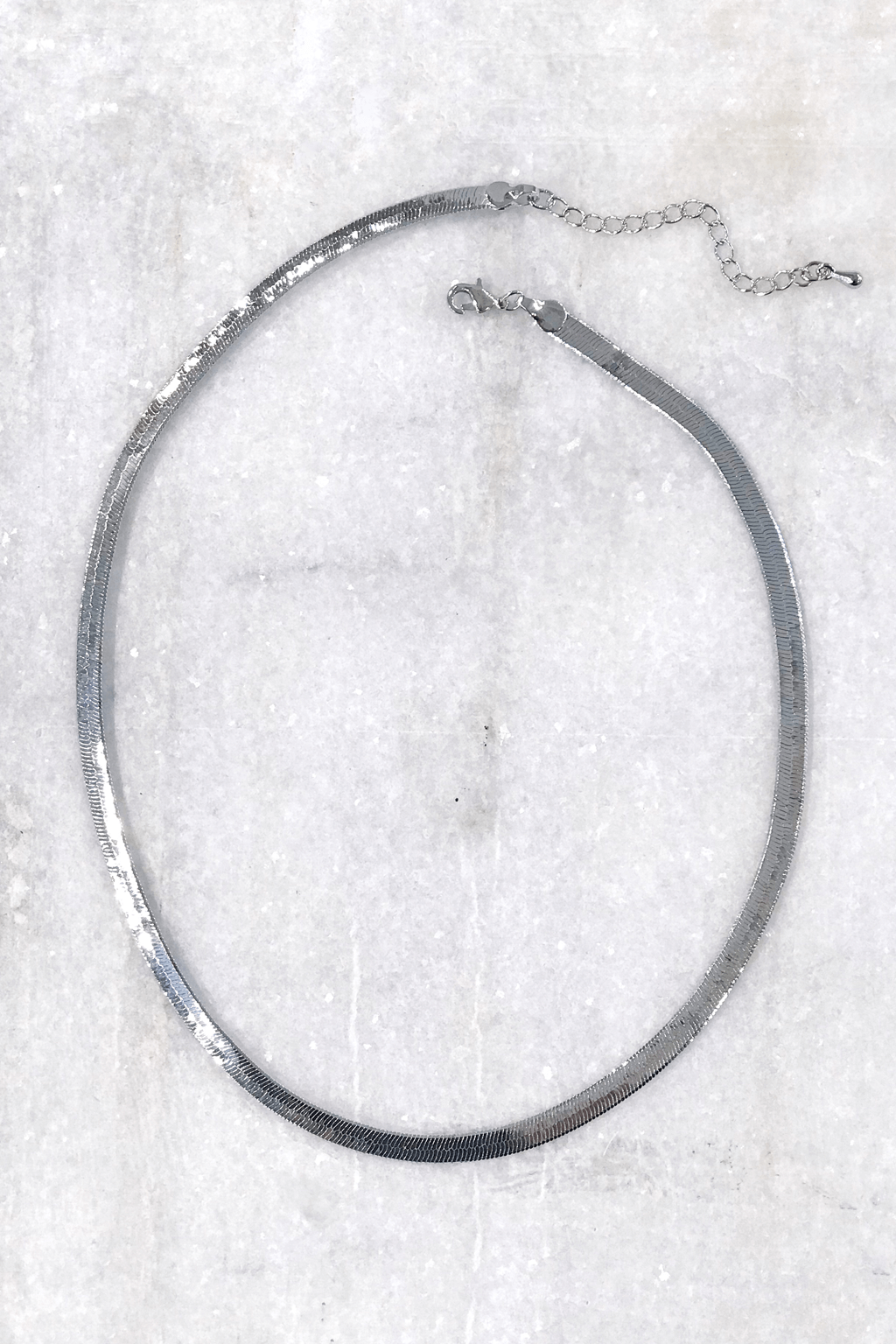 Delicate Silver Herringbone Chain 3.5mm Flat Herringbone Chain Necklace 16, 18, 20.5 Inches with 2" chain extender Gift for Her Everyday Necklace | CN-894 CN-914 CN-919