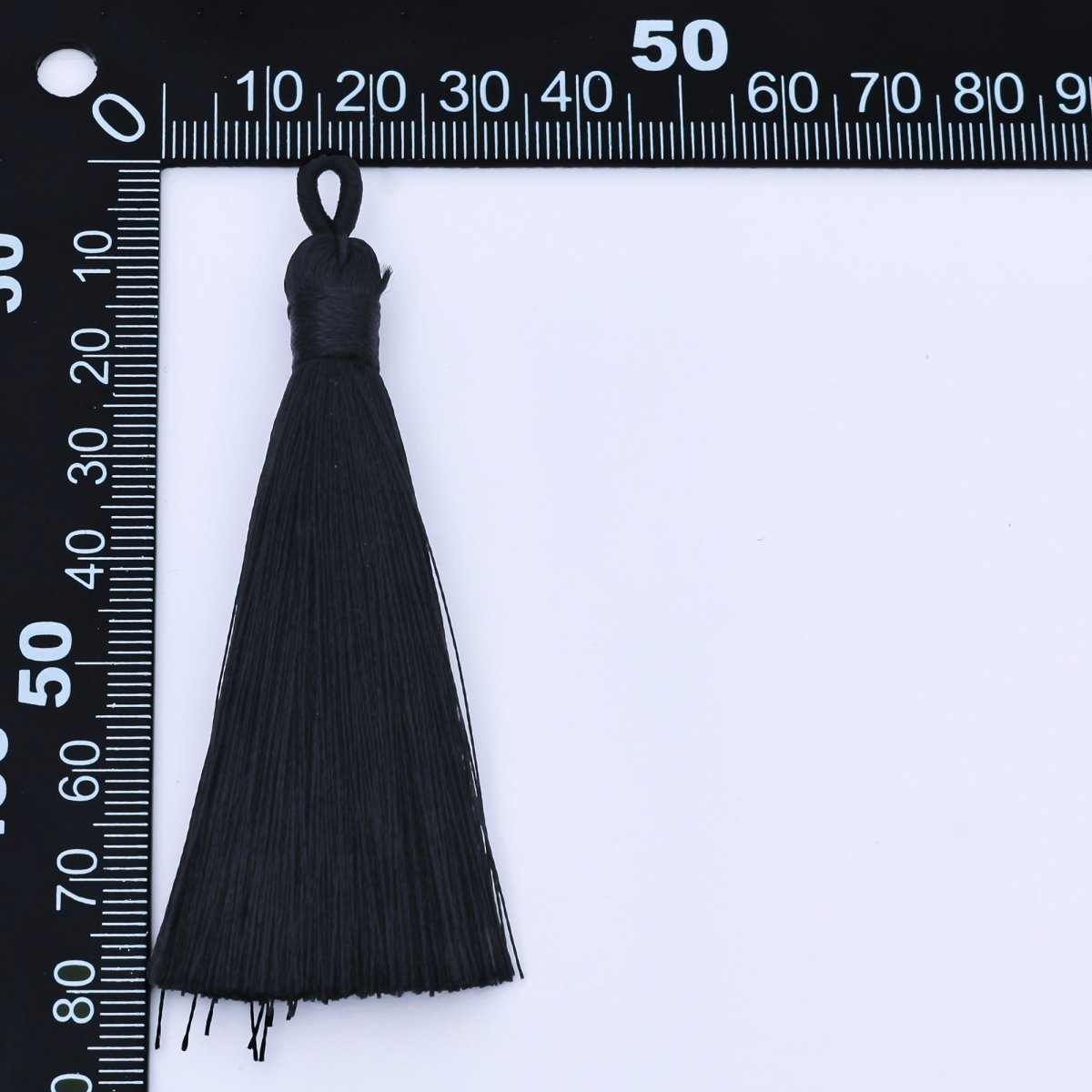 83mm Black Tassel Bail Drop Keychain Accessories Fringe Jewelry | Z1494 - Z1496 - DLUXCA