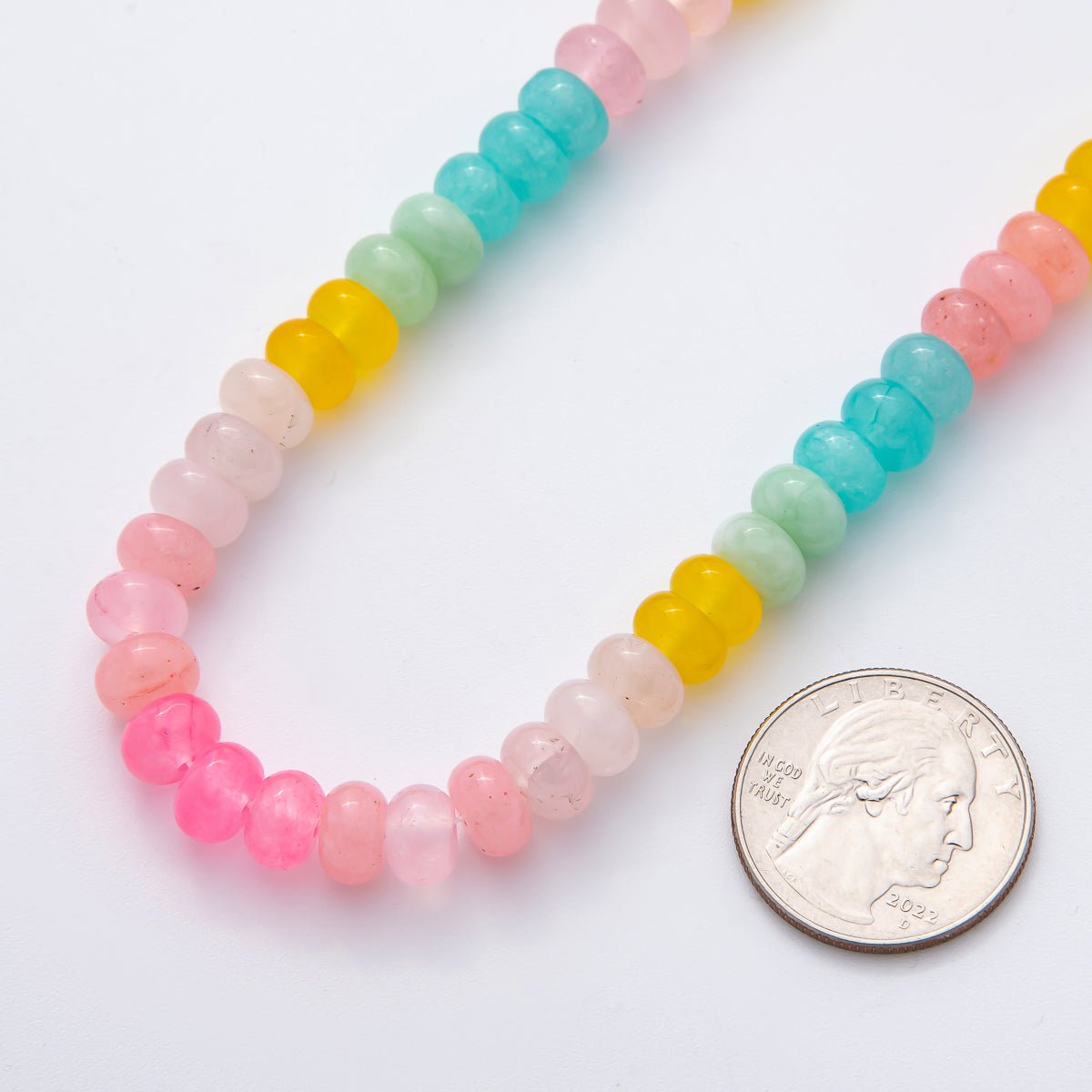 8.3mm Green, Pink, Brown Dyed Colorful Agate Rondelle Bead Strands Findings | WA - 3611, WA - 3618 ~ WA - 3621, WA - 3786 ~ WA - 3789 - DLUXCA