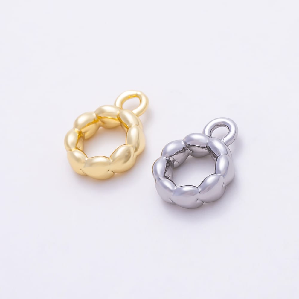 16K Gold Filled 10mm Minimalist Chubby Rondelle Bail Findings in Gold & Silver | Findings-00664 Findings-00665
