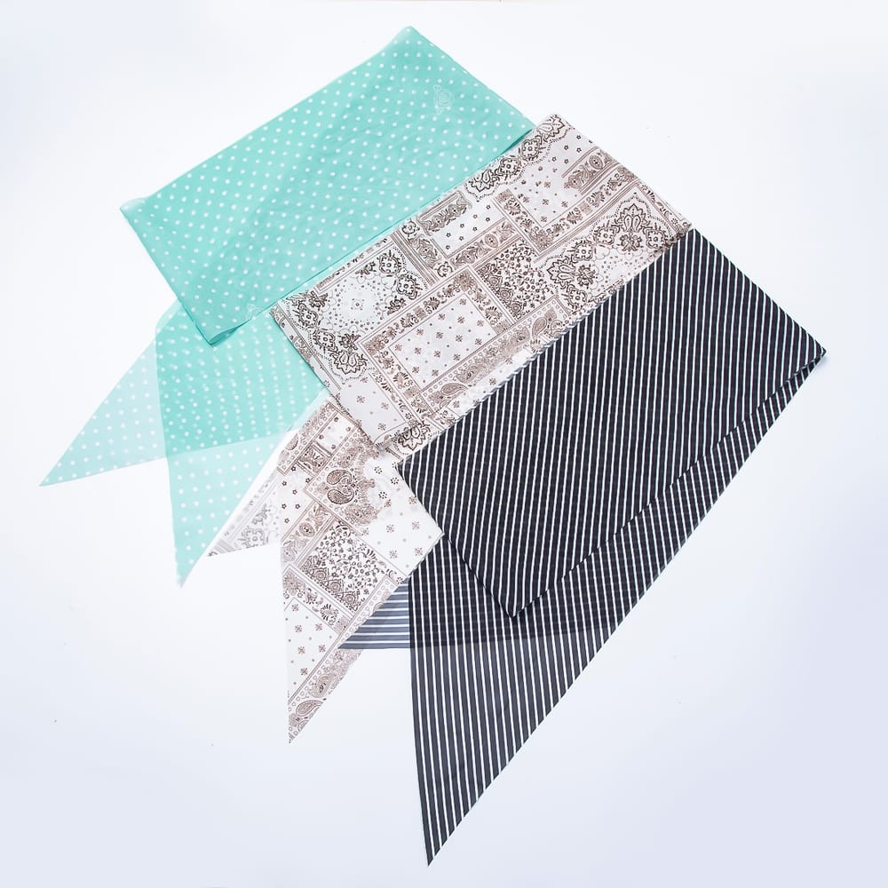 Sheer Organza Silk Tapered Ribbon Scarf Necklace | WA-00578 - WA-00581
