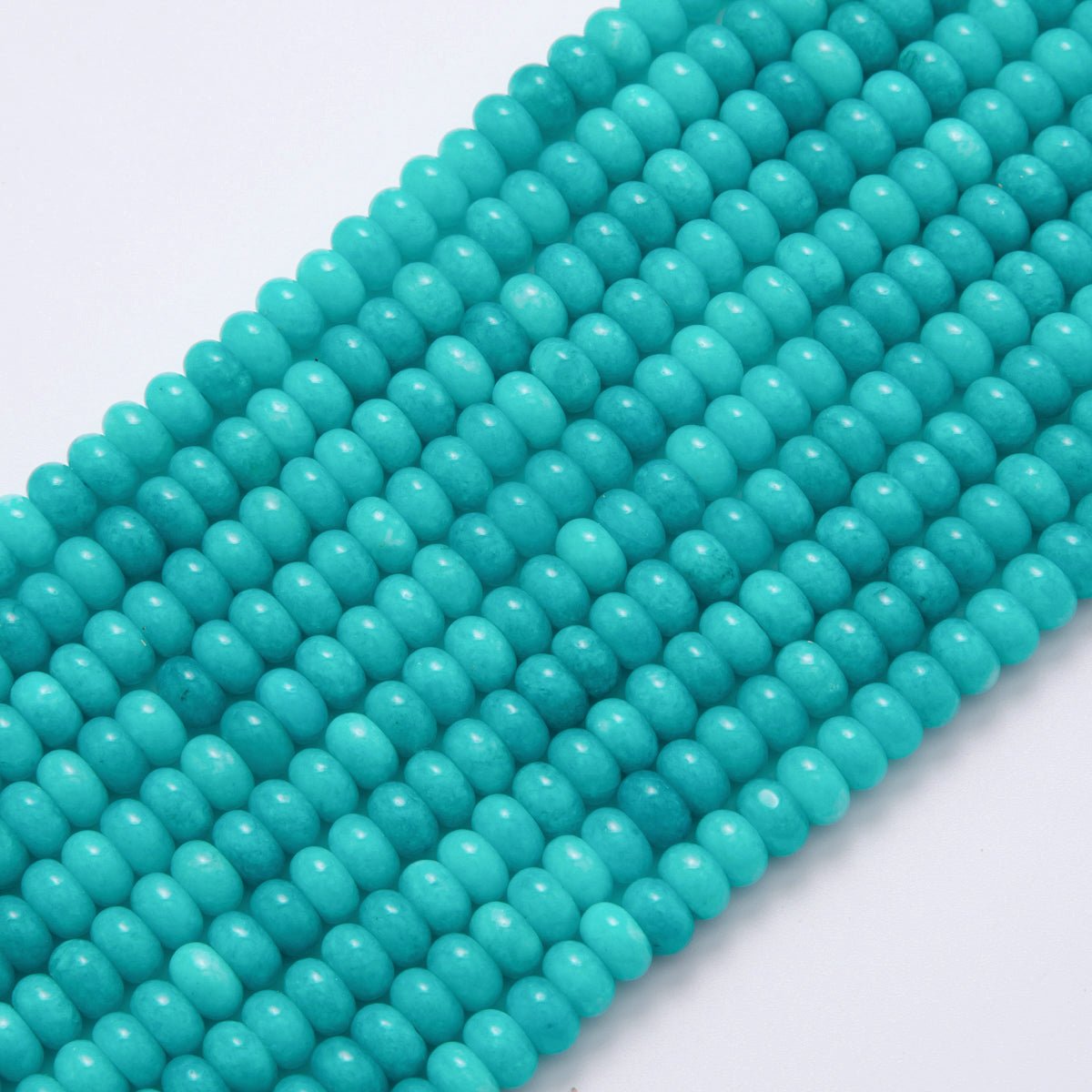 8mm Blue Apatite Rondelle Natural Gemstone Bead Strand Finding | WA - 466 - DLUXCA