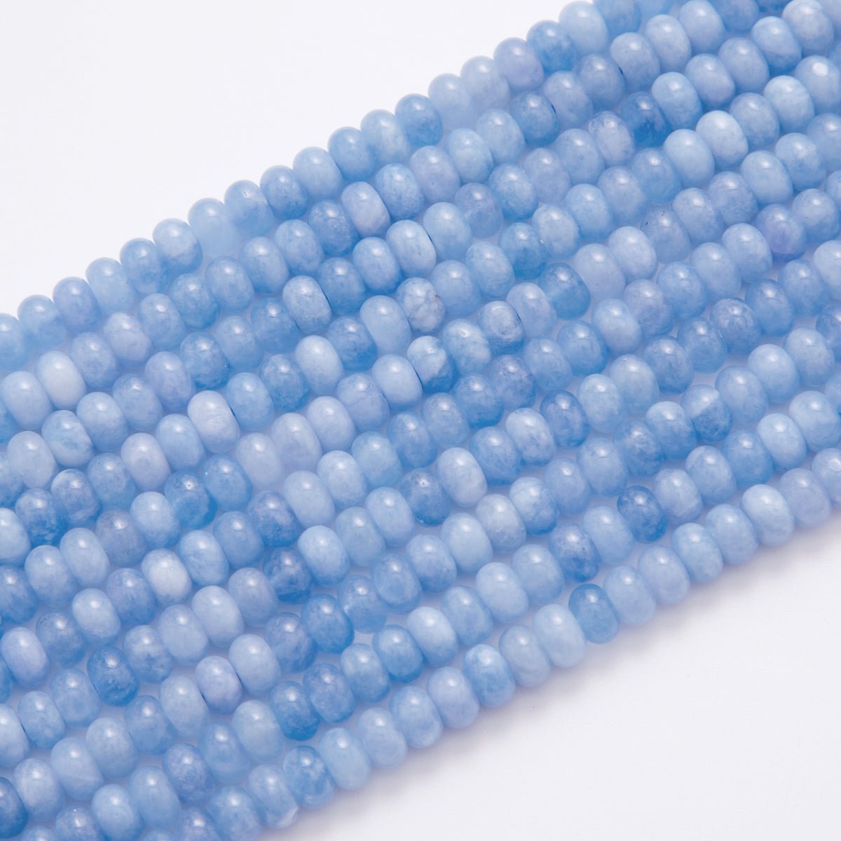 8mm Blue Kyanite Rondelle Natural Gemstone Bead Strand Finding | WA - 036 - DLUXCA