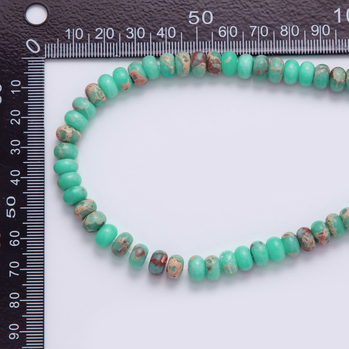 8mm Green Teal Turquoise Rondelle Natural Gemstone Bead Strand Finding | WA - 401 - DLUXCA
