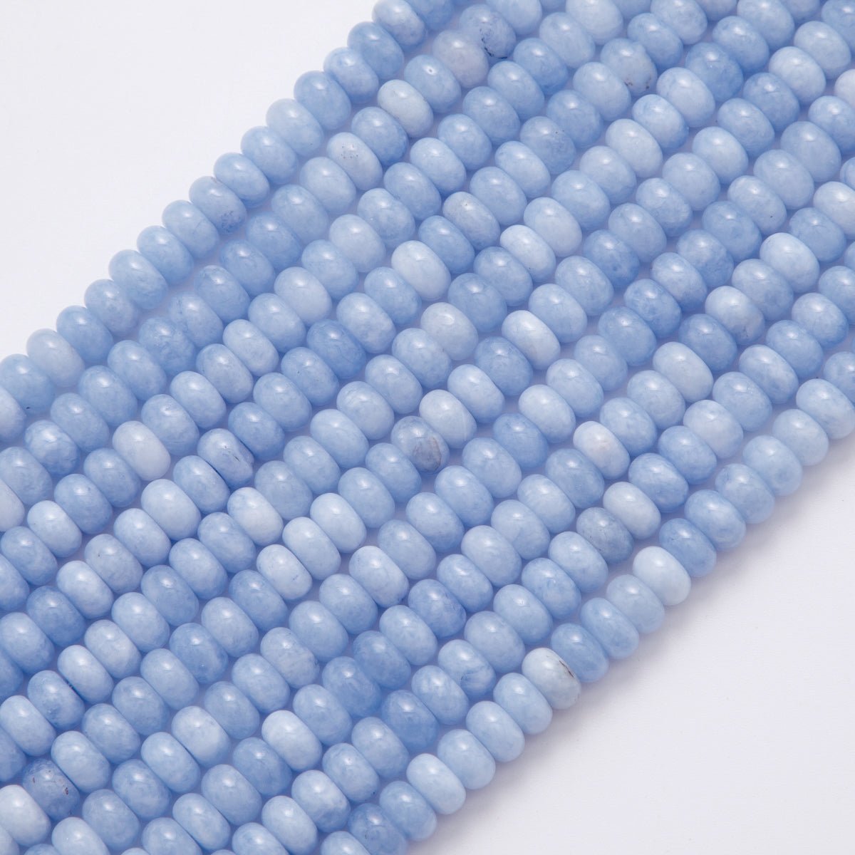 8mm Multicolor Blue Calcite Rondelle Rondelle Natural Gemstone Bead Strand Finding | WA - 415 - DLUXCA