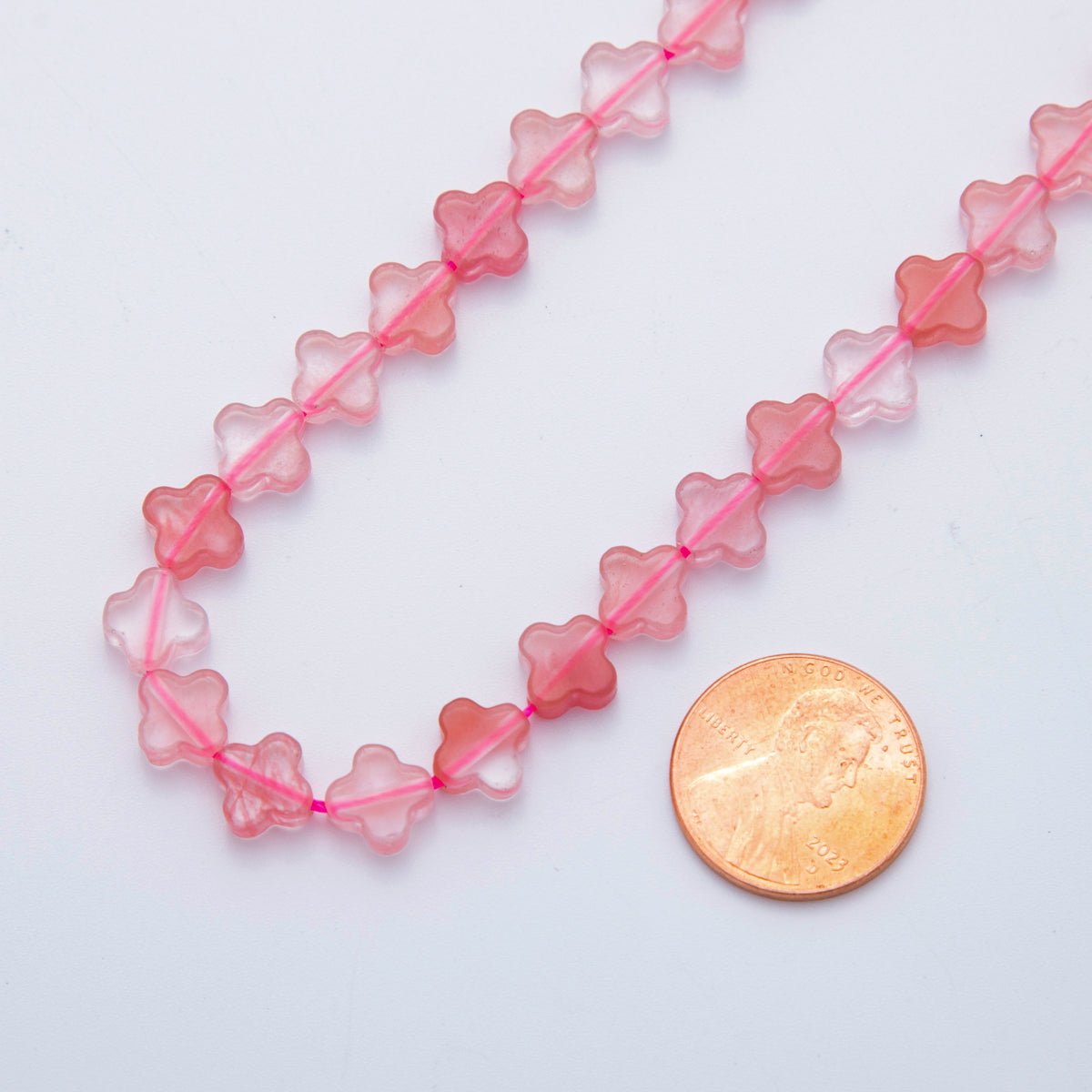 8mm Natural Gemstone Quatrefoil Bead Strand Finding | WA - 3187 ~ WA - 3204 - DLUXCA