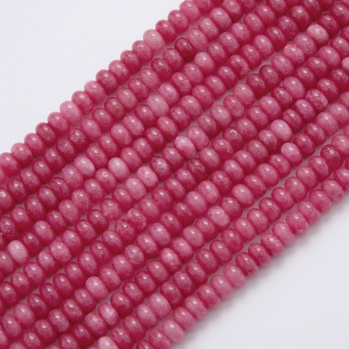 8mm Pink Rose Quartz Rondelle Natural Gemstone Bead Strand Finding | WA - 791 - DLUXCA