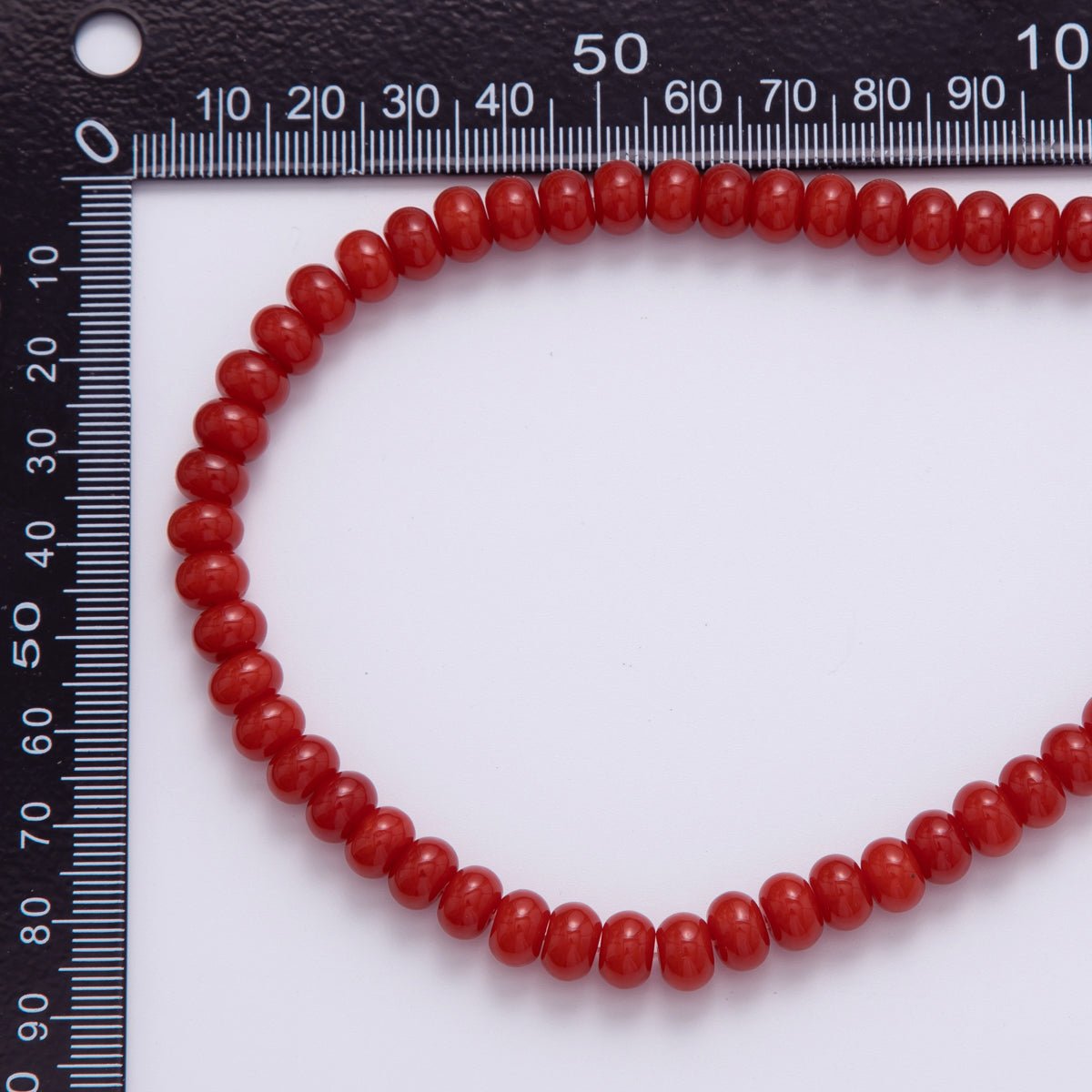 8mm Red Carnelian Rondelle Natural Gemstone Bead Strand Finding | WA - 381 - DLUXCA