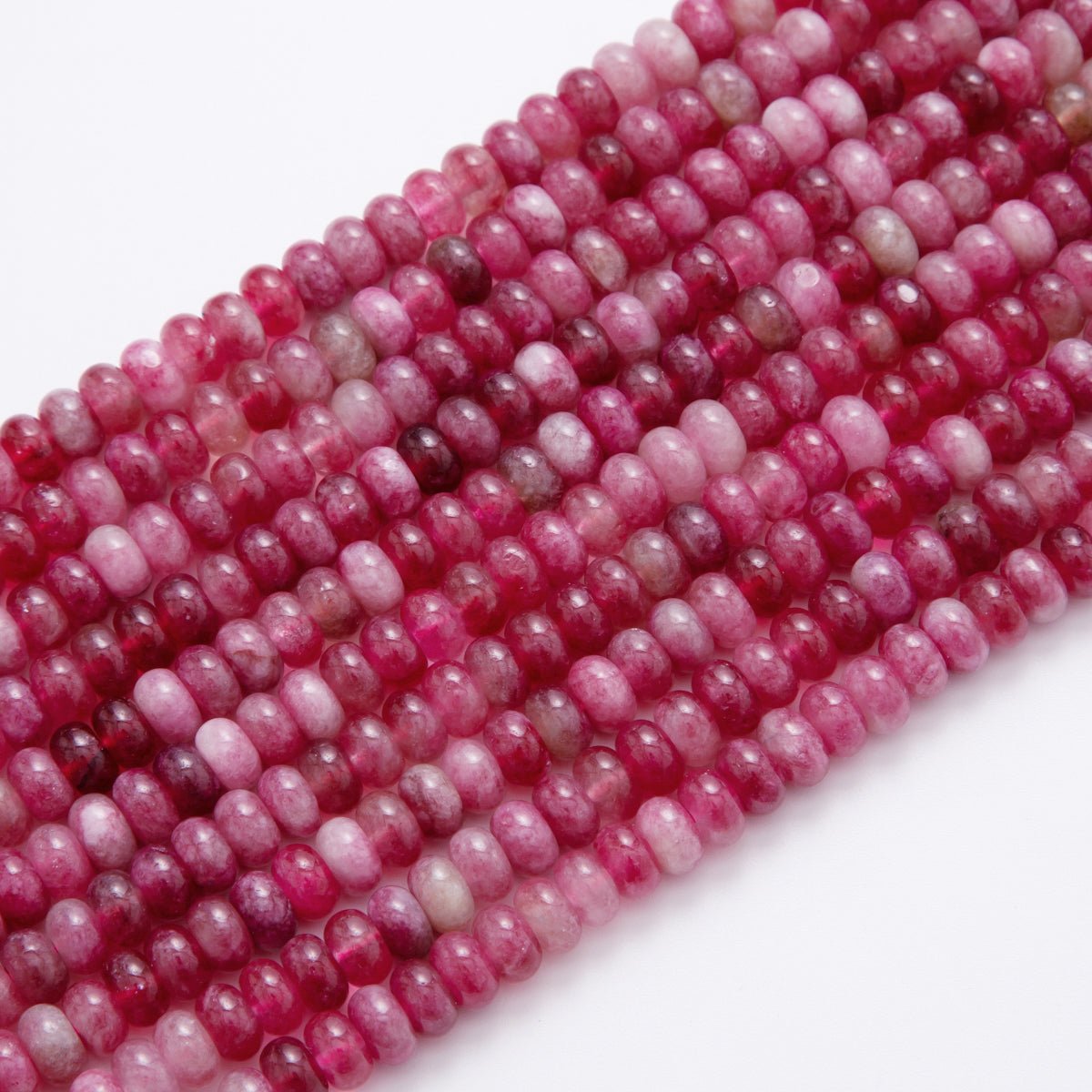 8mm Red Garnet Rondelle Natural Gemstone Bead Strand Finding | WA - 726 - DLUXCA