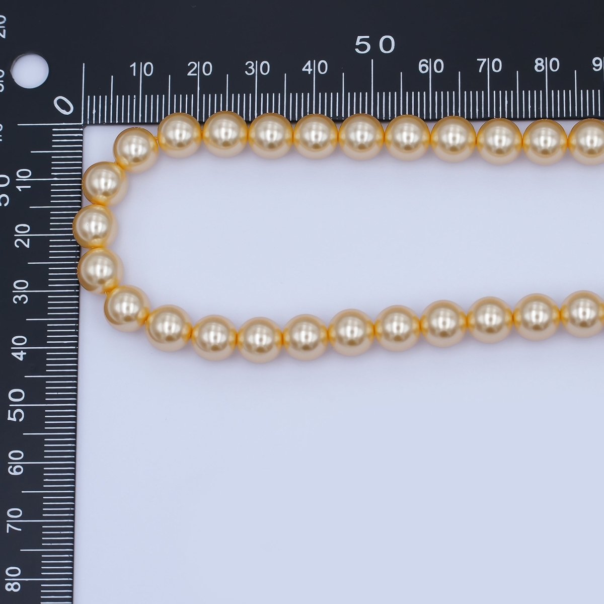 8mm Round White, Purple, Pink Shell Pearl Strand | WA - 2991 ~ WA - 3015 - DLUXCA