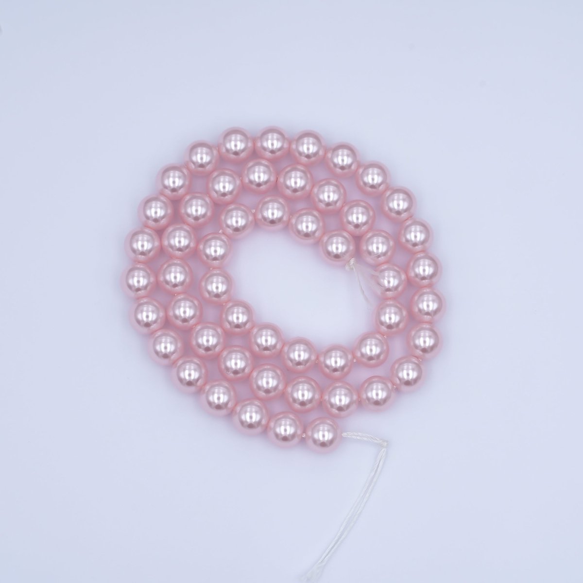8mm Round White, Purple, Pink Shell Pearl Strand | WA - 2991 ~ WA - 3015 - DLUXCA