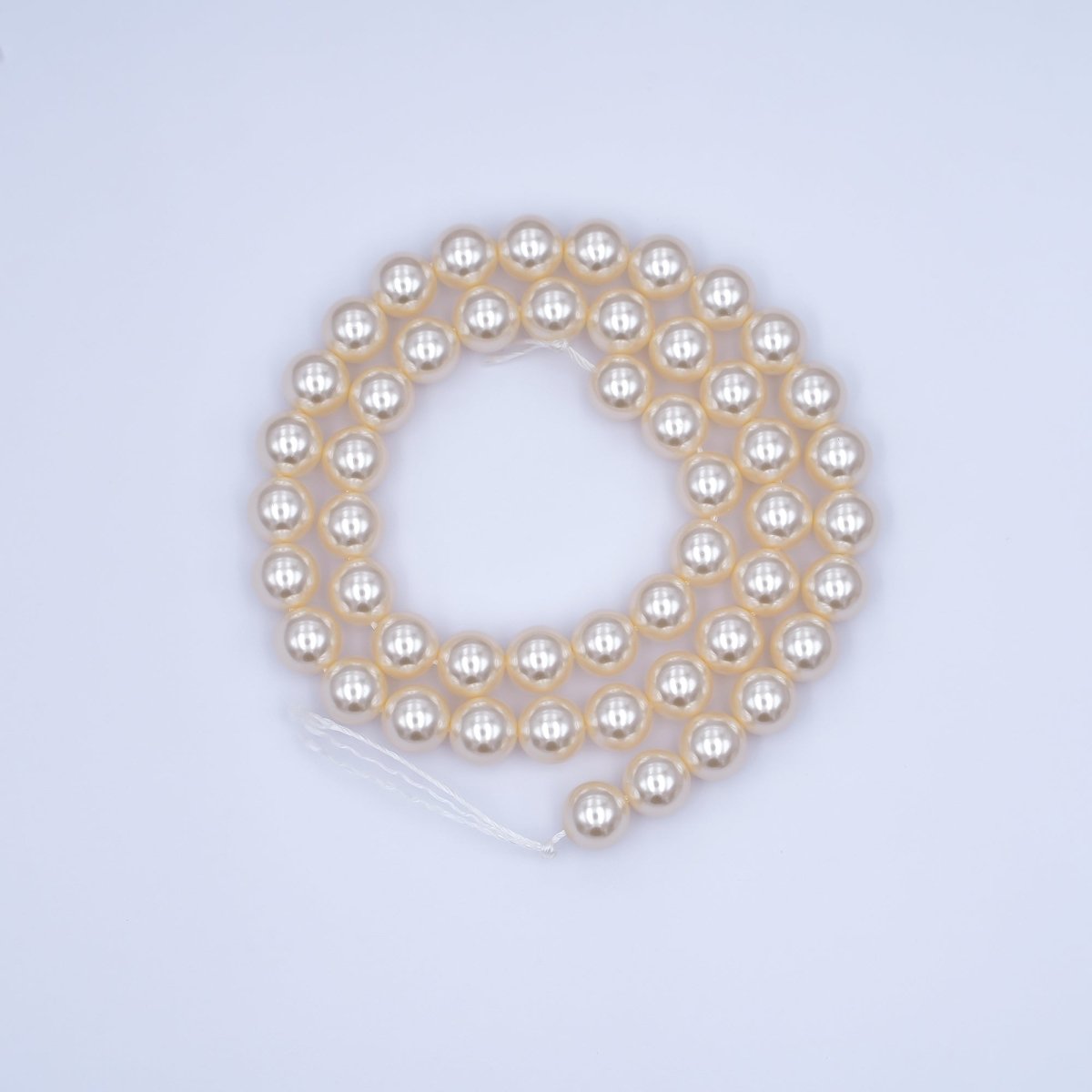 8mm Round White, Purple, Pink Shell Pearl Strand | WA - 2991 ~ WA - 3015 - DLUXCA