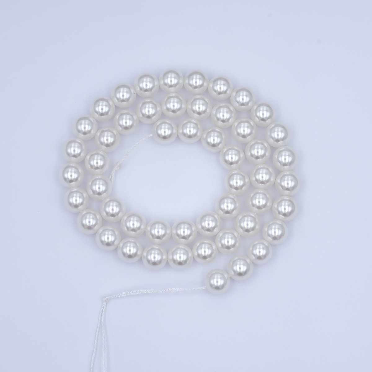 8mm Round White, Purple, Pink Shell Pearl Strand | WA - 2991 ~ WA - 3015 - DLUXCA