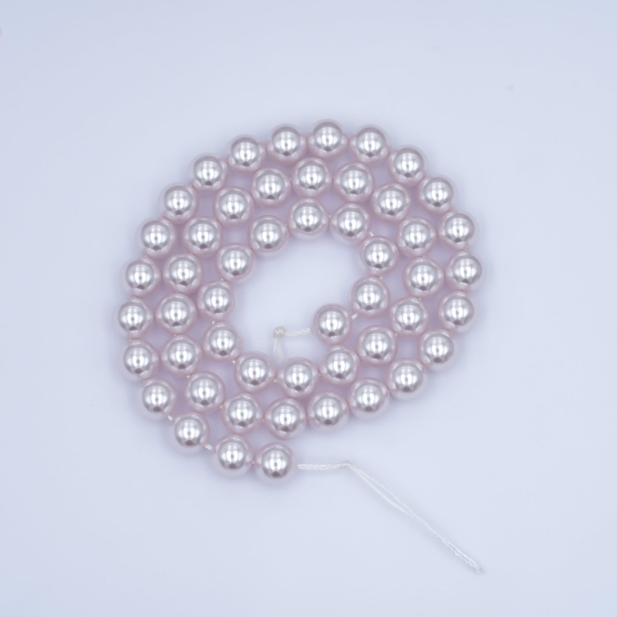 8mm Round White, Purple, Pink Shell Pearl Strand | WA - 2991 ~ WA - 3015 - DLUXCA